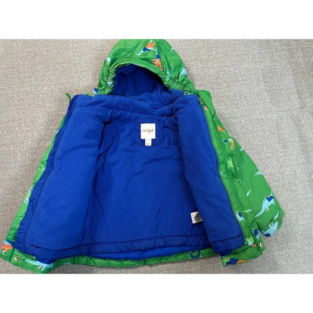 CAT & JACK TODDLER BOYS' DINO 3-IN-1 JACKET Size 3T